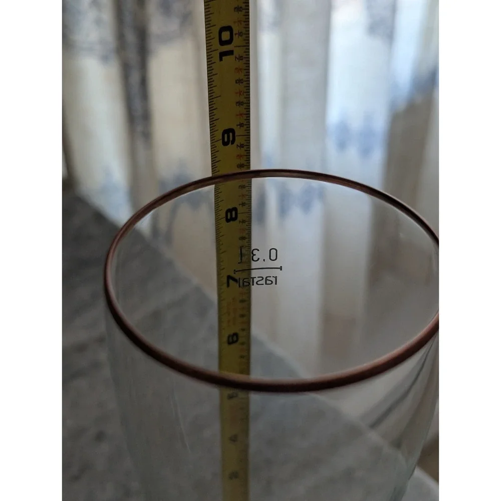 Set Of 2 New Pilsner Urquell Logo Beer Glasses, Germany Rastal, Gold Rimmed